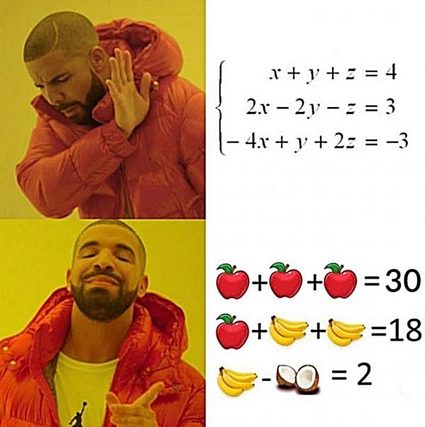 Meme about a system with apples vs a system with x-s
