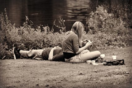 teenagers in a park