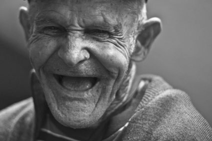 Old man laughing