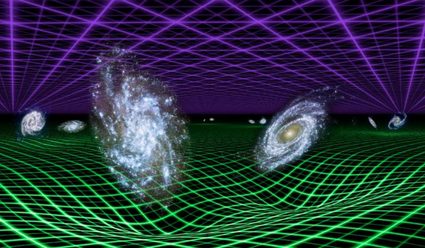 galaxies distording space-time