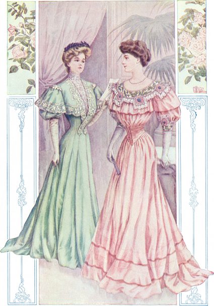 Pleated skirt calculator: historical illustration (1902)