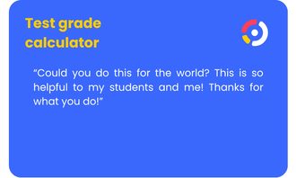 Test Grade Calculator - “Could you do this for the world? This is so helpful to my students and me! Thanks for what you do!”