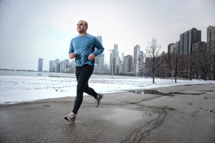 A runner on a beach