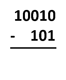 Binary subtraction using borrow method.