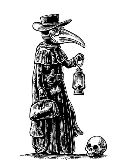 Black plague doctor.