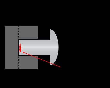 The tip hits first, apparently switching order of the events.