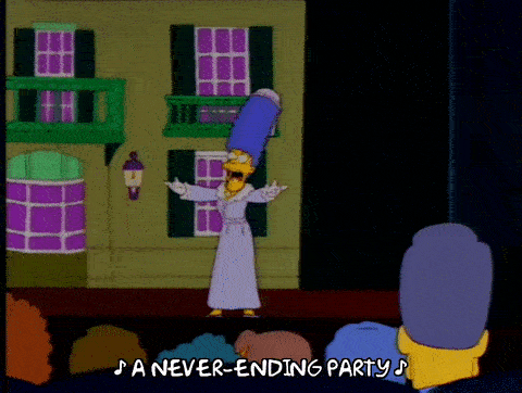 Never ending party Simpsons GIF