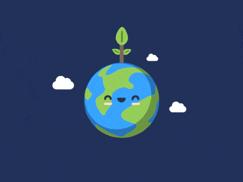 gif with happy earth