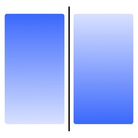 Two satin fabric panels cut in opposite directions, showing how opposite cut directions create different sheen effects.