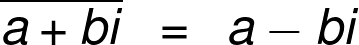 Symbolic representation of complex conjugation.