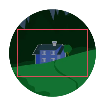 Illustration of crop factor 1.