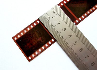 35mm film width measured with a ruler.