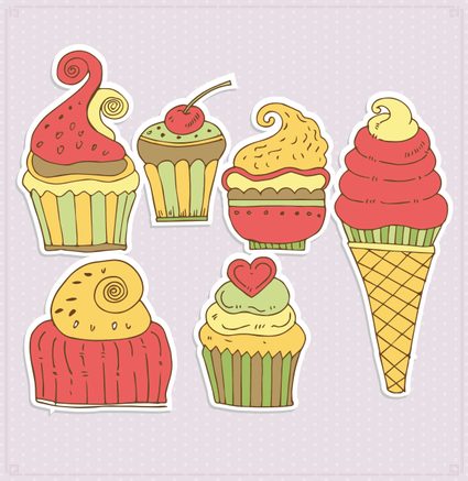 Cupcakes and ice-cream