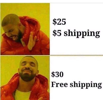 Don't forget about shipping costs when shopping online!