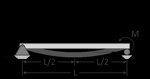 Illustration of a simply-supported beam subjected to a moment at the end of the beam.