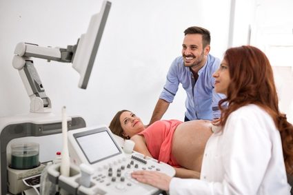 Termin porodu ustalany za pomocą badania USG.