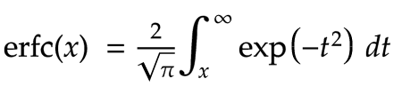 erfc integral formula