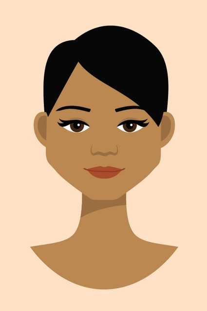 A female diamond-shaped face.