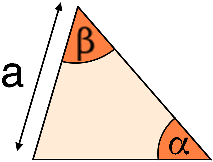 Triangle area: triangle with two angles and side (AAS)