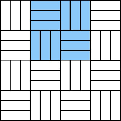 Motif à effet tressé.