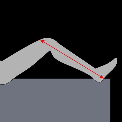 Image showing how to measure knee height.