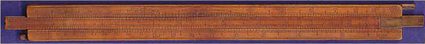 William Oughtred logarithm slide rule.