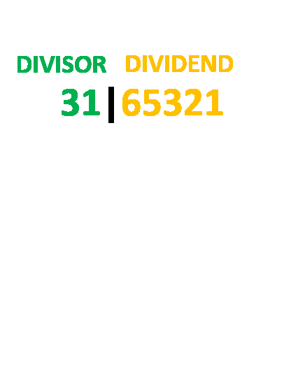 Long division example with steps