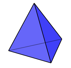 The picture of a tetrahedron