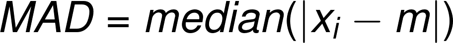 Median absolute deviation formula