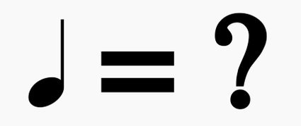 A template for beats-per-minute tempo marking.