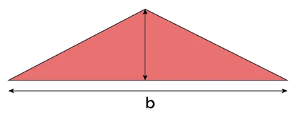 Triangle area: triangle with base and height