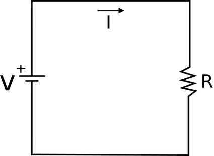 Electric circuit model with a resistor