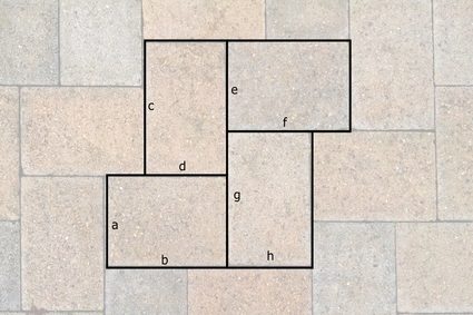 Calculadora de pavimentação: bloco com padrão.