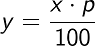 what is p% of x? formula