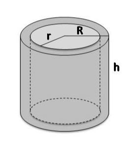 Calculadora de volumen de una tubería: un cilindro.