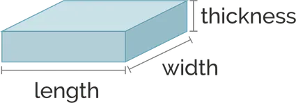 Metal weight calculator: rectangular prism.