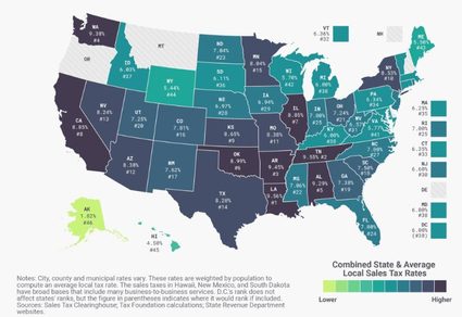 Combined State and Local Sales Tax Rates