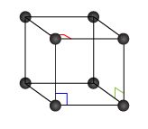 Simple cubic lattice.