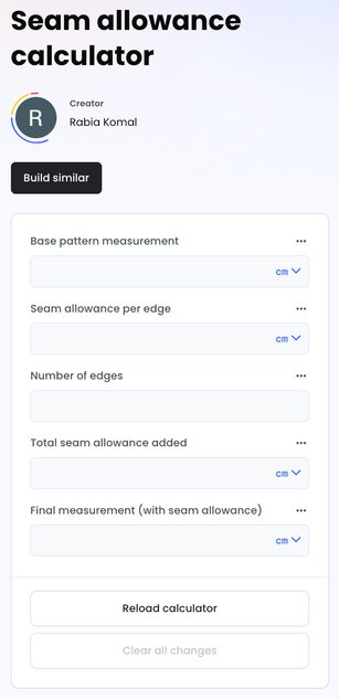 Seam Allowance Calculator
