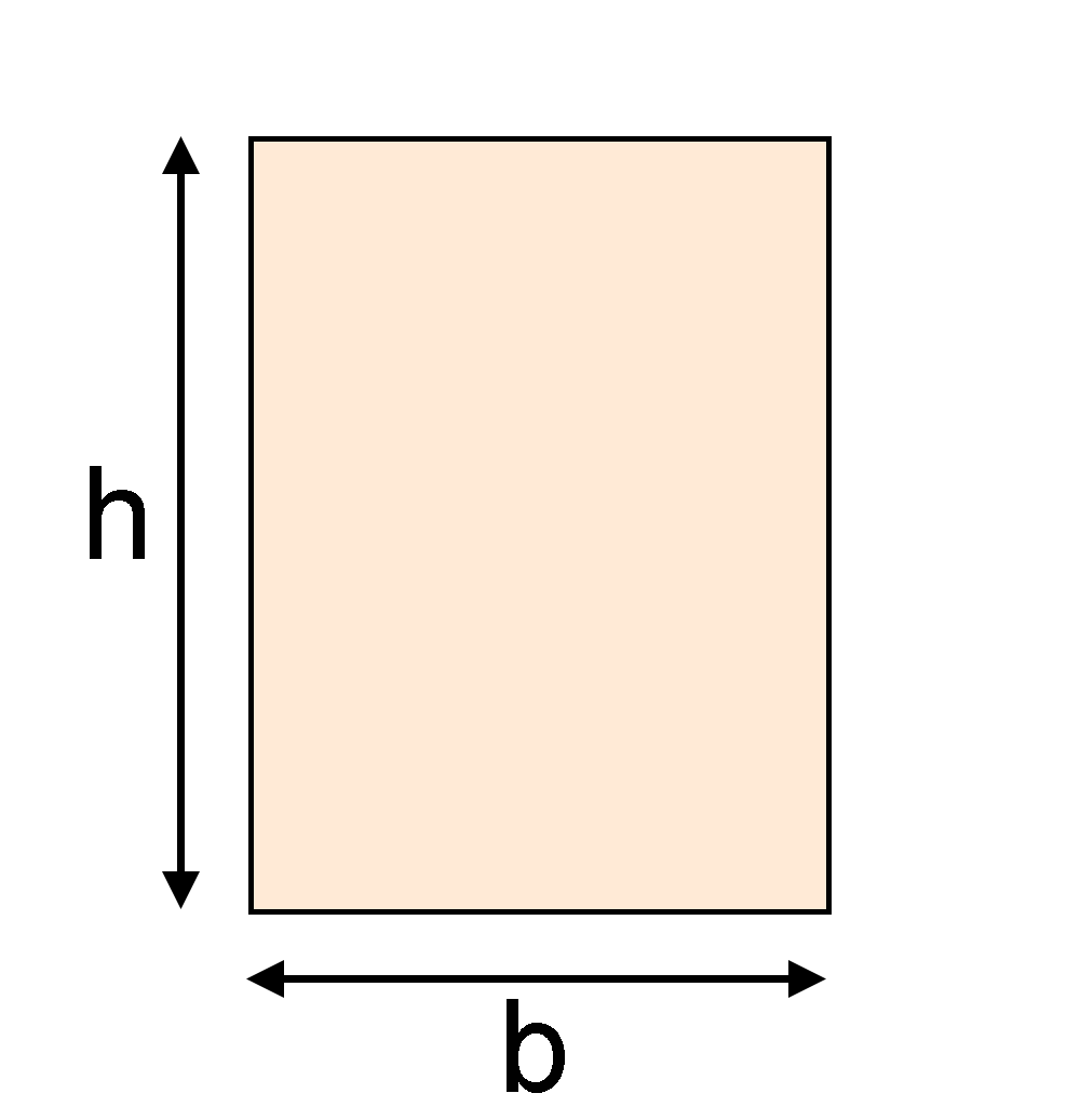 Rectangle with sides - h and b