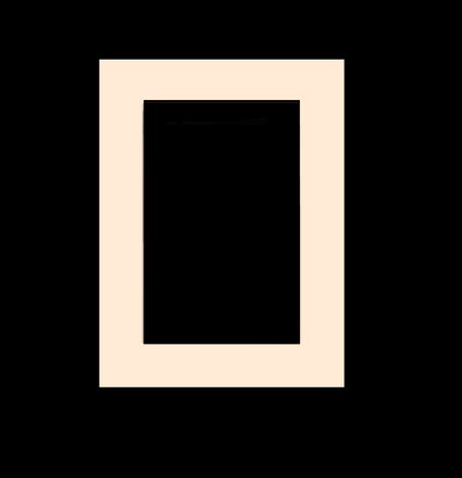 Hollow rectangle with sides - h and b, and thickness t1 and t2t.