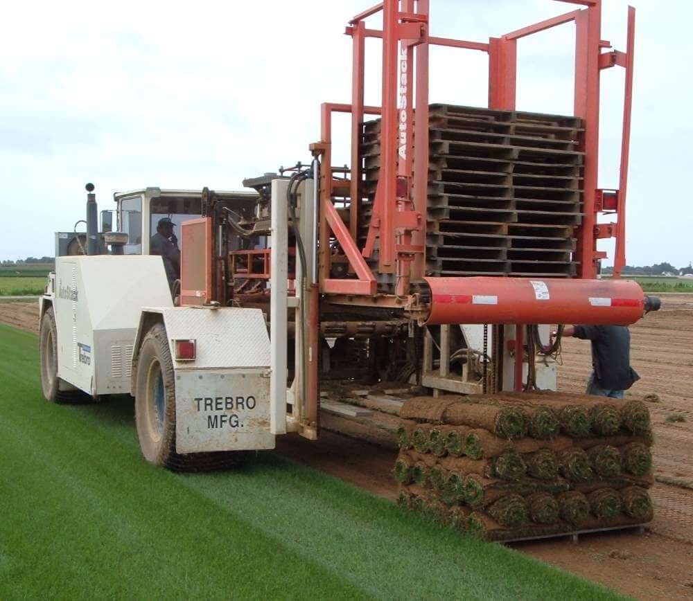 The process of sod harvesting
