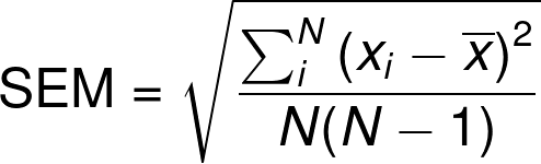 standard error formula physics