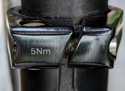 Bolt torque requirement on a bike seat post bolt