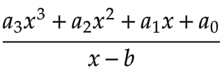 Division of polynomials.