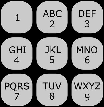 An image of a phone keyboard