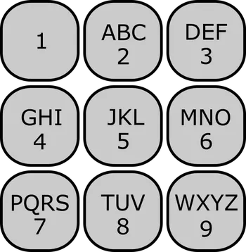 An image of a phone keyboard