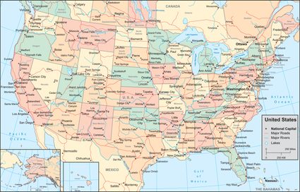 Map of the USA