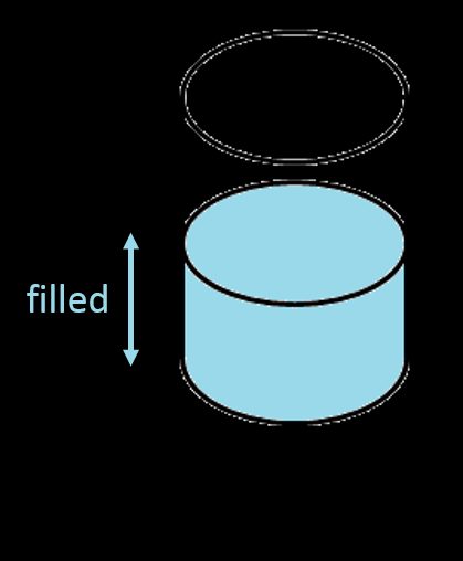 Vertical cylinder tank with dimensions.