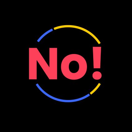 image of a text saying "No"